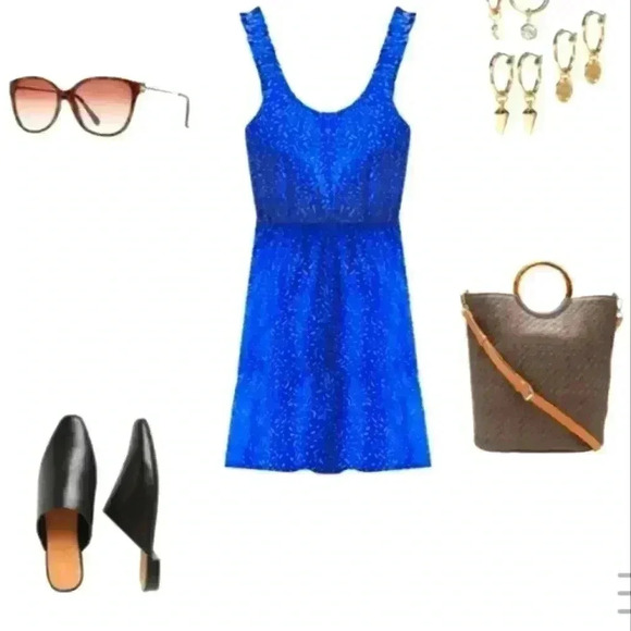 Banana Republic Ruffle Fit-And-Flare Dress - Picture 5 of 12